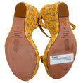 Load image into Gallery viewer, Aquazzura Lemonade Raffia Costiera Crystal Wedge Sandals
