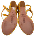 Load image into Gallery viewer, Aquazzura Lemonade Raffia Costiera Crystal Wedge Sandals
