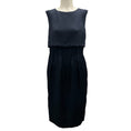 Load image into Gallery viewer, Yves Saint Laurent Navy Blue 2007 Pleated Sleeveless Silk Dress
