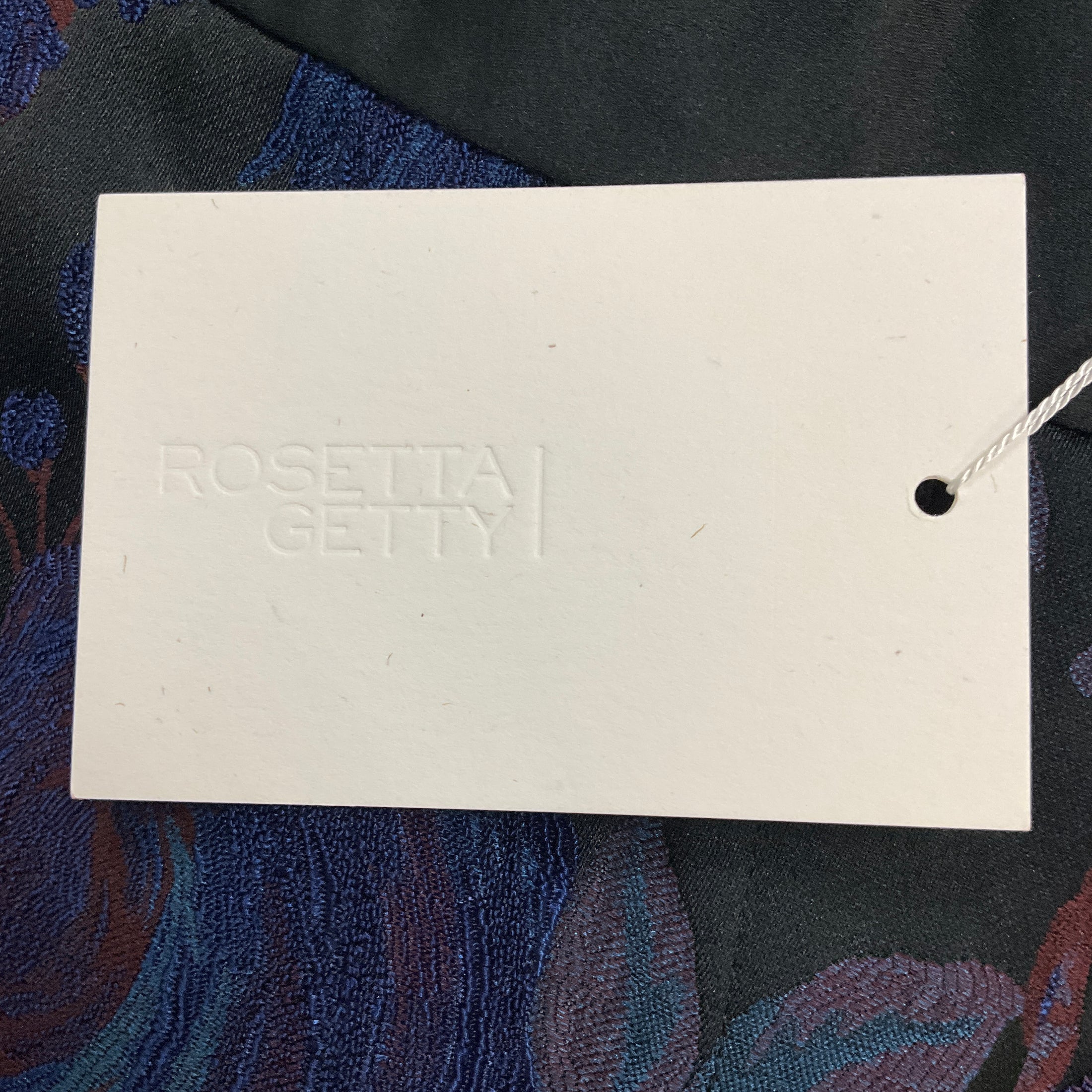 Rosetta Getty Blue Multi Floral Jacquard Pants