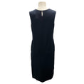 Load image into Gallery viewer, Yves Saint Laurent Navy Blue 2007 Pleated Sleeveless Silk Dress
