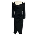 Load image into Gallery viewer, Prabal Gurung Black Cold Shoulder Midi Dress

