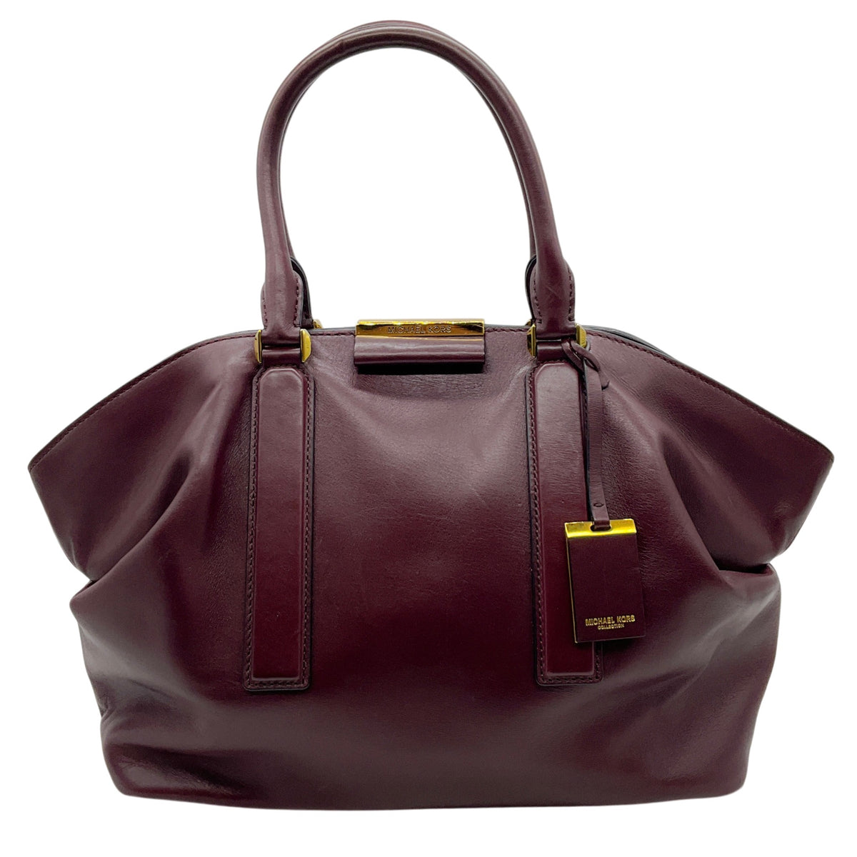 Michael Kors Collection Burgundy Leather Lexi Large Satchel

