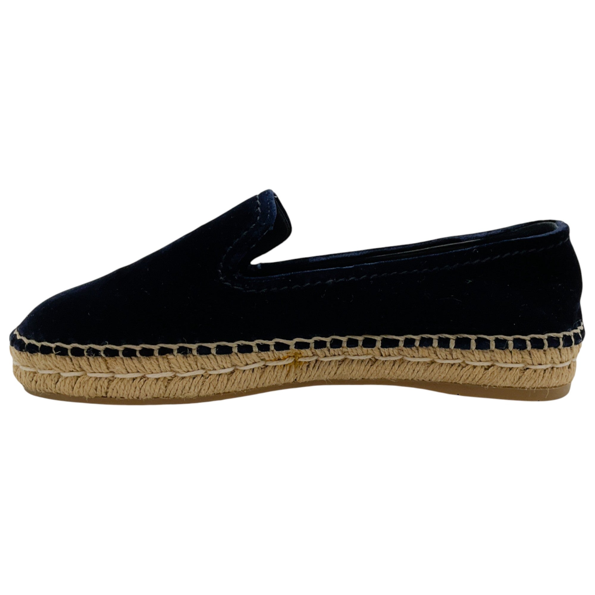 Prada Navy Blue Velvet Espadrilles