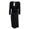 Load image into Gallery viewer, Prabal Gurung Black Cold Shoulder Midi Dress
