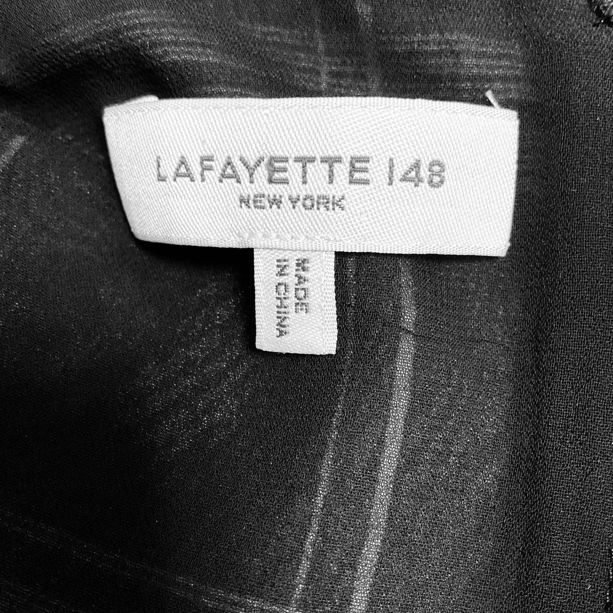 Lafayette 148 New York Golden Yellow Multi Mixed Media Twist Front Dress