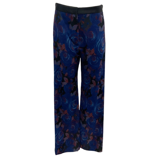 Rosetta Getty Blue Multi Floral Jacquard Pants