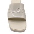 Load image into Gallery viewer, Gucci Ivory Logo Platform Block Heel Rubber Slide Sandals

