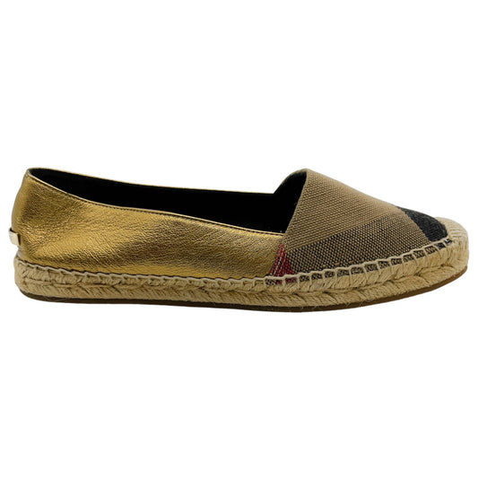 Burberry Hodgeson Check Canvas Espadrille Flats