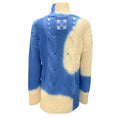 Load image into Gallery viewer, Off-White Ivory / Blue Tie-Dye Wool Knit Turtleneck Sweater
