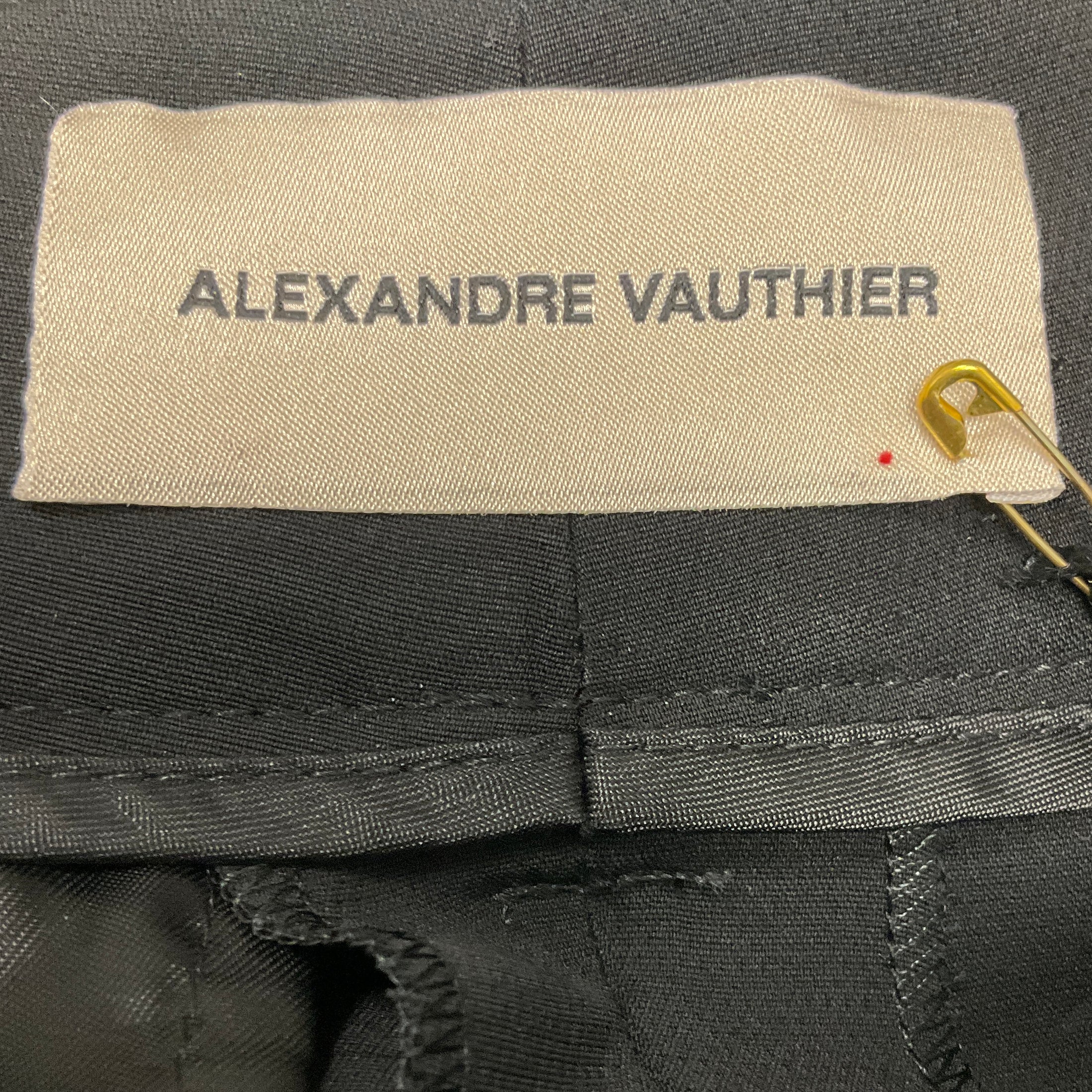 Alexandre Vauthier Black Crepe Dress Pants