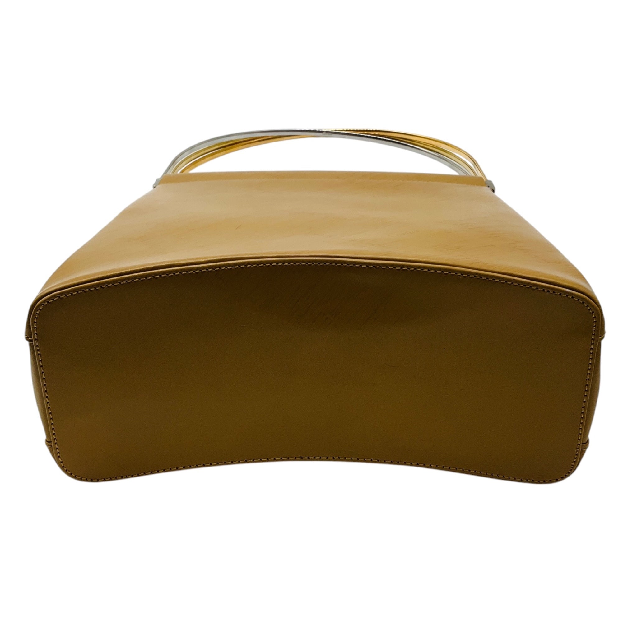 Cartier Tan Cowhide Leather Trinity Top Handle Handbag