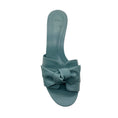 Load image into Gallery viewer, Alexandre Birman Light Blue Bow Detail Leather Slide Sandals
