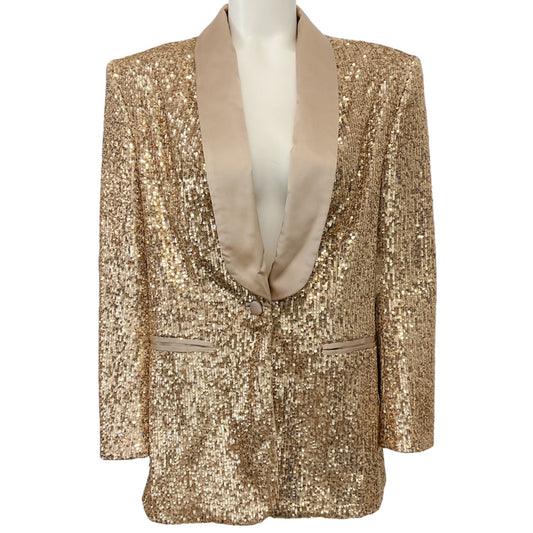 Redemption Gold Sequined Smoking Blazer
