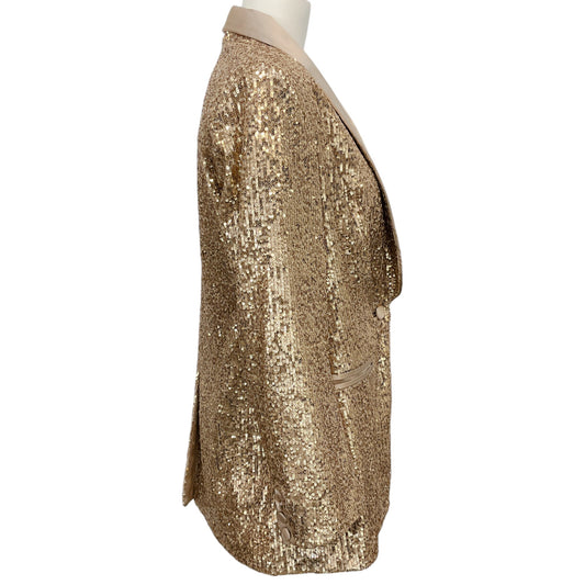 Redemption Gold Sequined Smoking Blazer