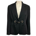 Load image into Gallery viewer, Dolce & Gabbana Black Crepe Jacket with Patent Leather Belt
