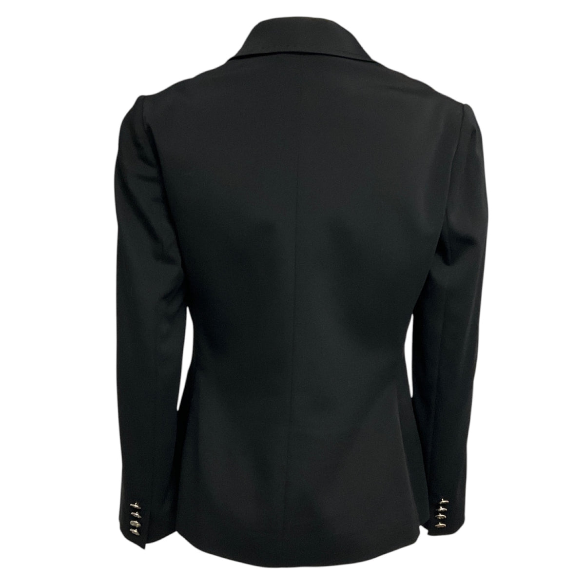 Dolce & Gabbana Black Crepe Jacket with Patent Leather Belt