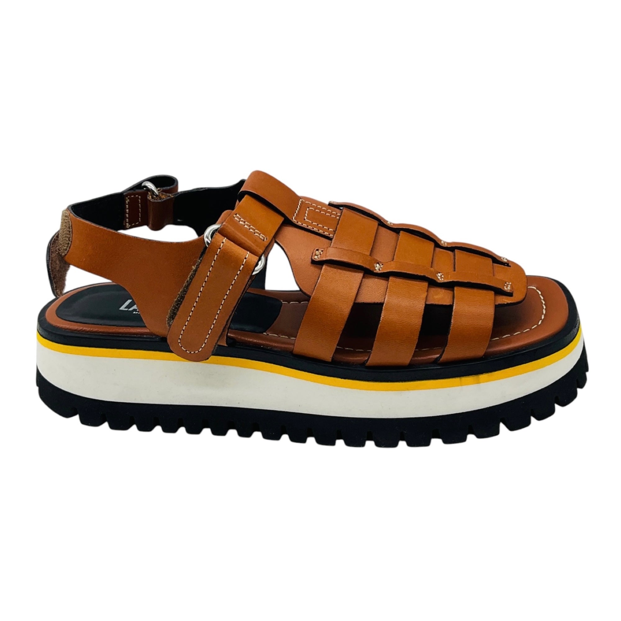 Labucq Boomer Tan Chunky Fisherman Sandal
