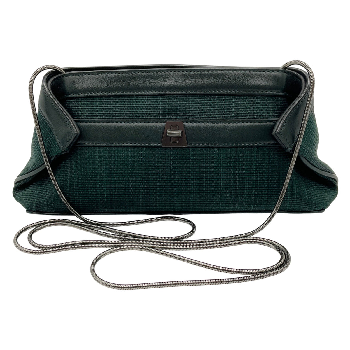 Akris Teal Horsehair / Leather Mini Shoulder Bag