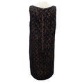 Load image into Gallery viewer, Piazza Sempione Navy / Brown Embroidered Knit Sleeveless Shift Dress
