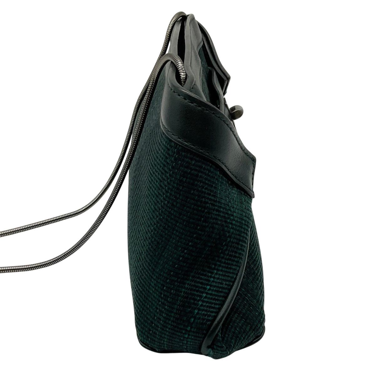 Akris Teal Horsehair / Leather Mini Shoulder Bag