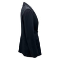 Load image into Gallery viewer, Brandon Maxwell Navy Blue Belted Wool Jacket
