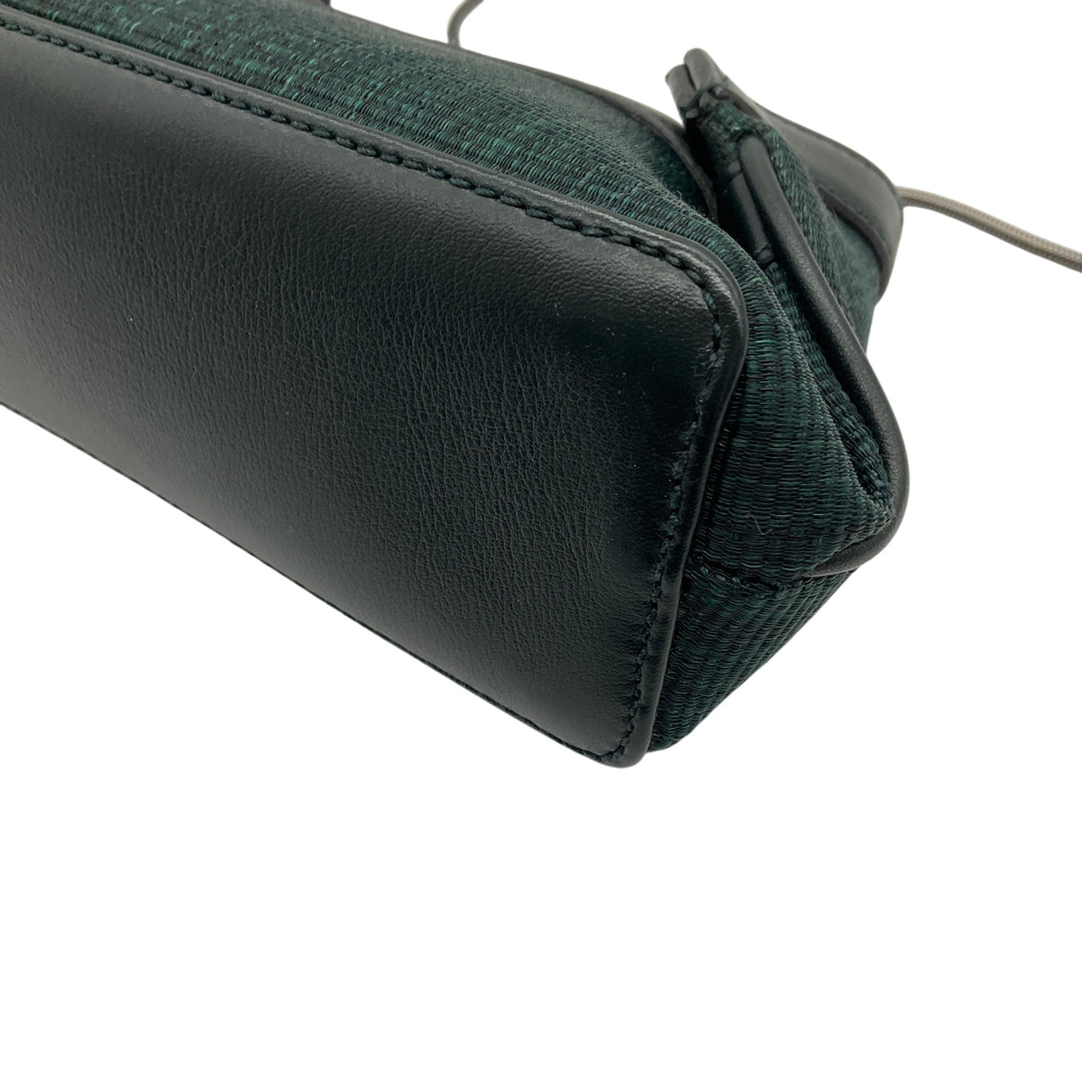 Akris Teal Horsehair / Leather Mini Shoulder Bag