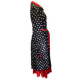 Load image into Gallery viewer, Balenciaga Black / White / Red Reversible Belted Polka Dot Dress
