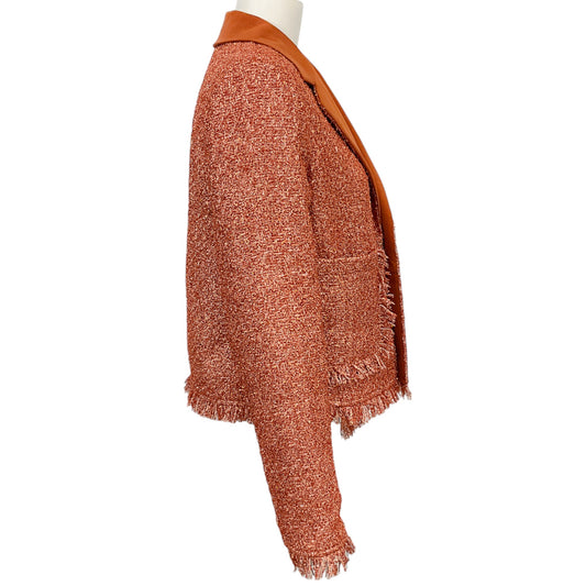 Malej Cinnamon Lurex Open Front Jacket