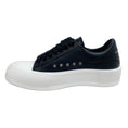 Load image into Gallery viewer, Alexander McQueen Black Leather Low Top Deck Sneakers
