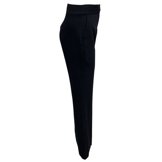 Galvan London Midnight / Cream Pinstripe Tailoring Boyfriend Trousers