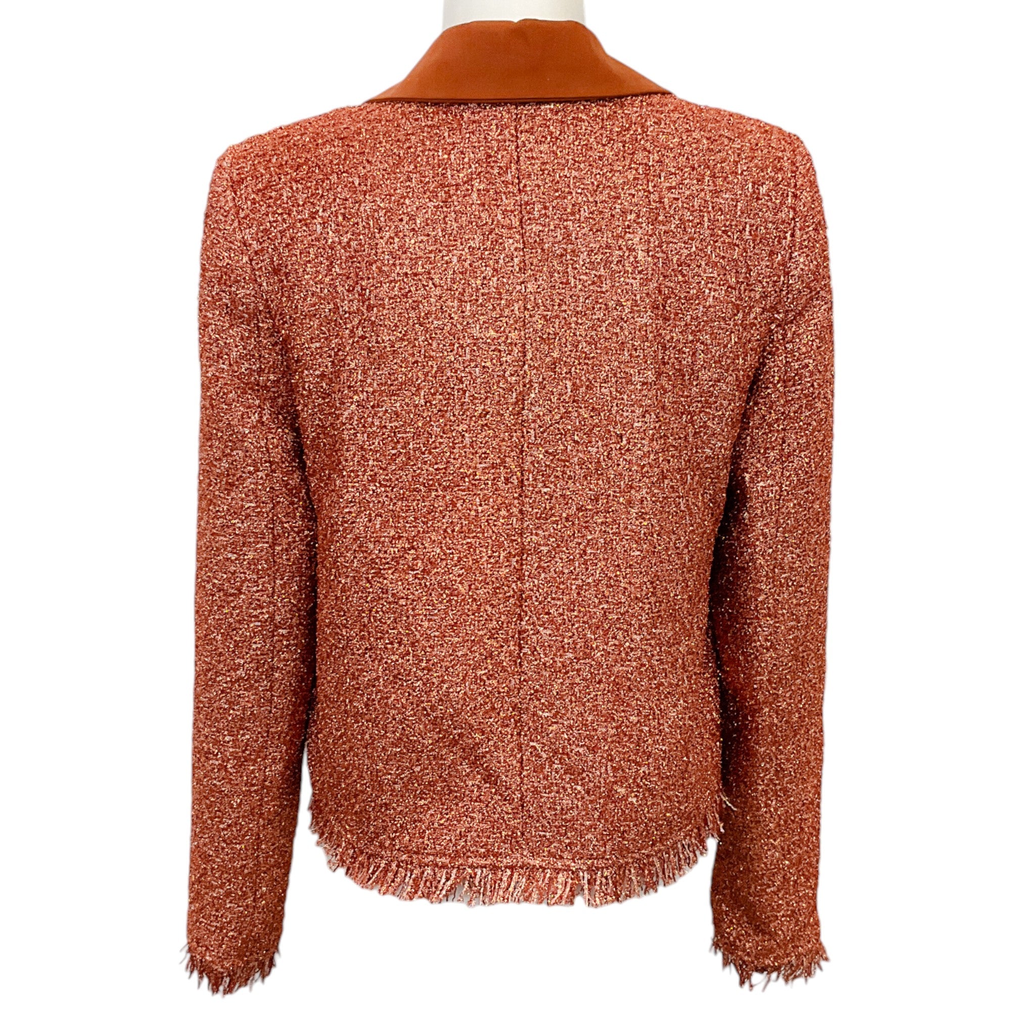Malej Cinnamon Lurex Open Front Jacket