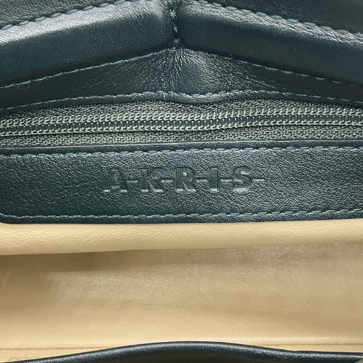 Akris Teal Horsehair / Leather Mini Shoulder Bag