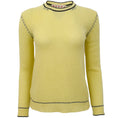 Load image into Gallery viewer, Marni Yellow Cashmere Sweater with Black TrimMarni Yellow Cashmere Sweater with Black Trim
