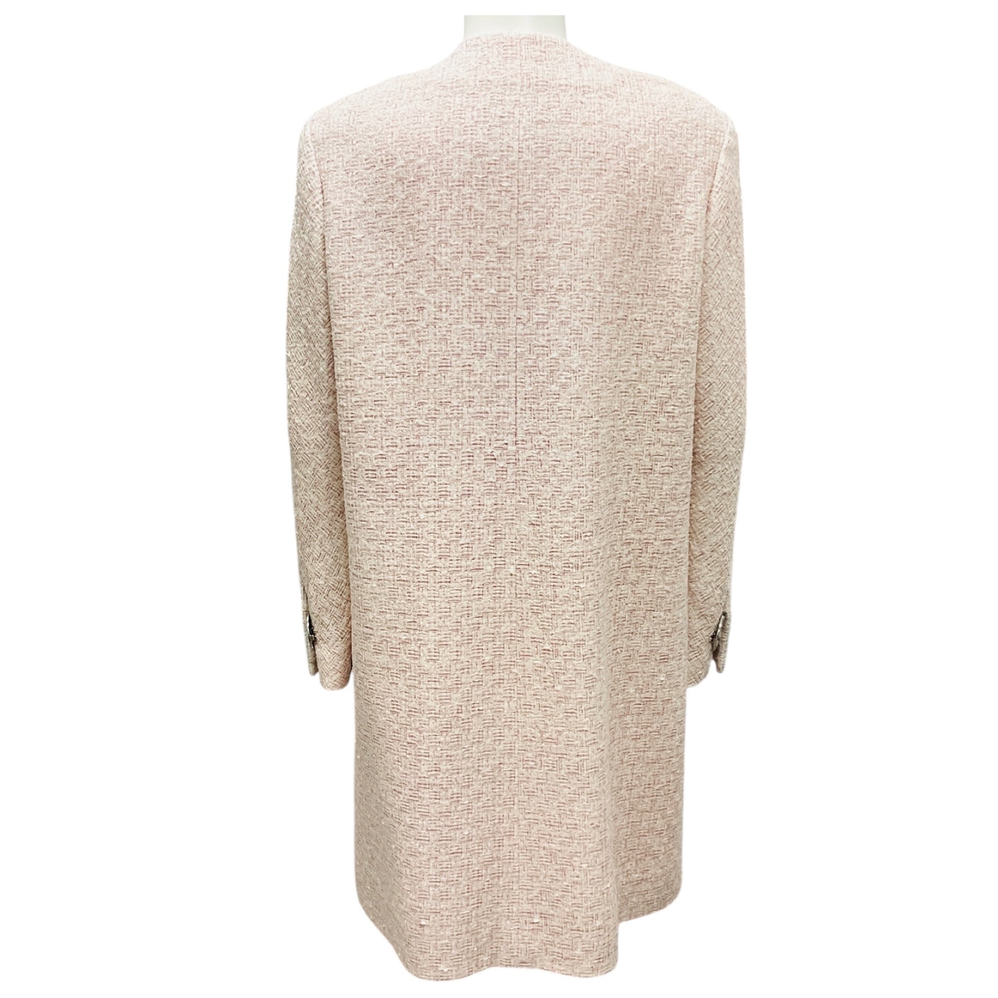 Chanel Iridescent Pink / Ecru 2016 Fantasy Tweed Coat