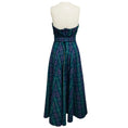 Load image into Gallery viewer, Hunter Bell Green / Blue Multi Tartan Print Strapless Midi Dress with Belt
