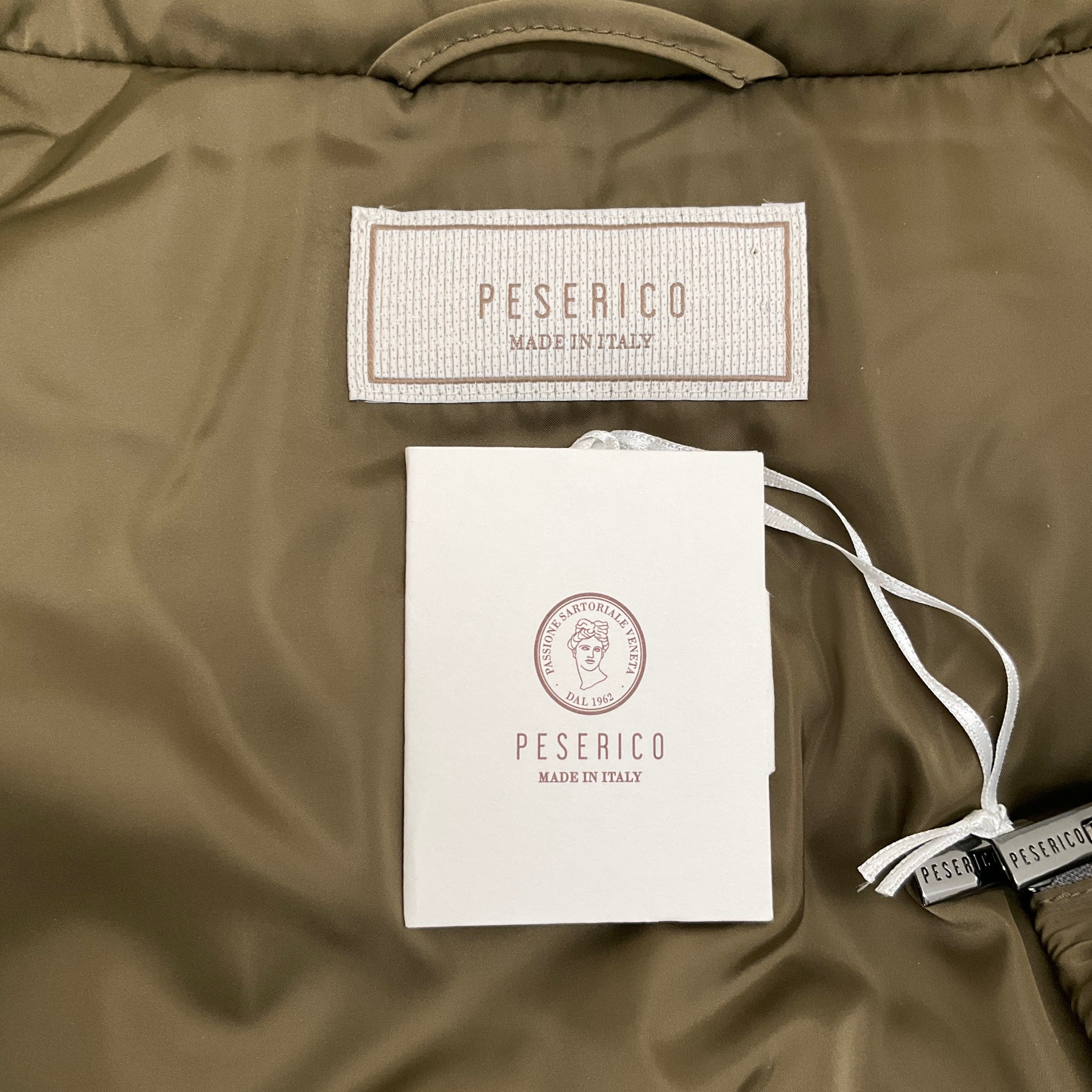 Peserico Olive Quilted Down Jacket