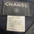 Load image into Gallery viewer, Chanel Navy Blue / Black 2002 Tweed Jacket with Crystal Embellished Buttons

