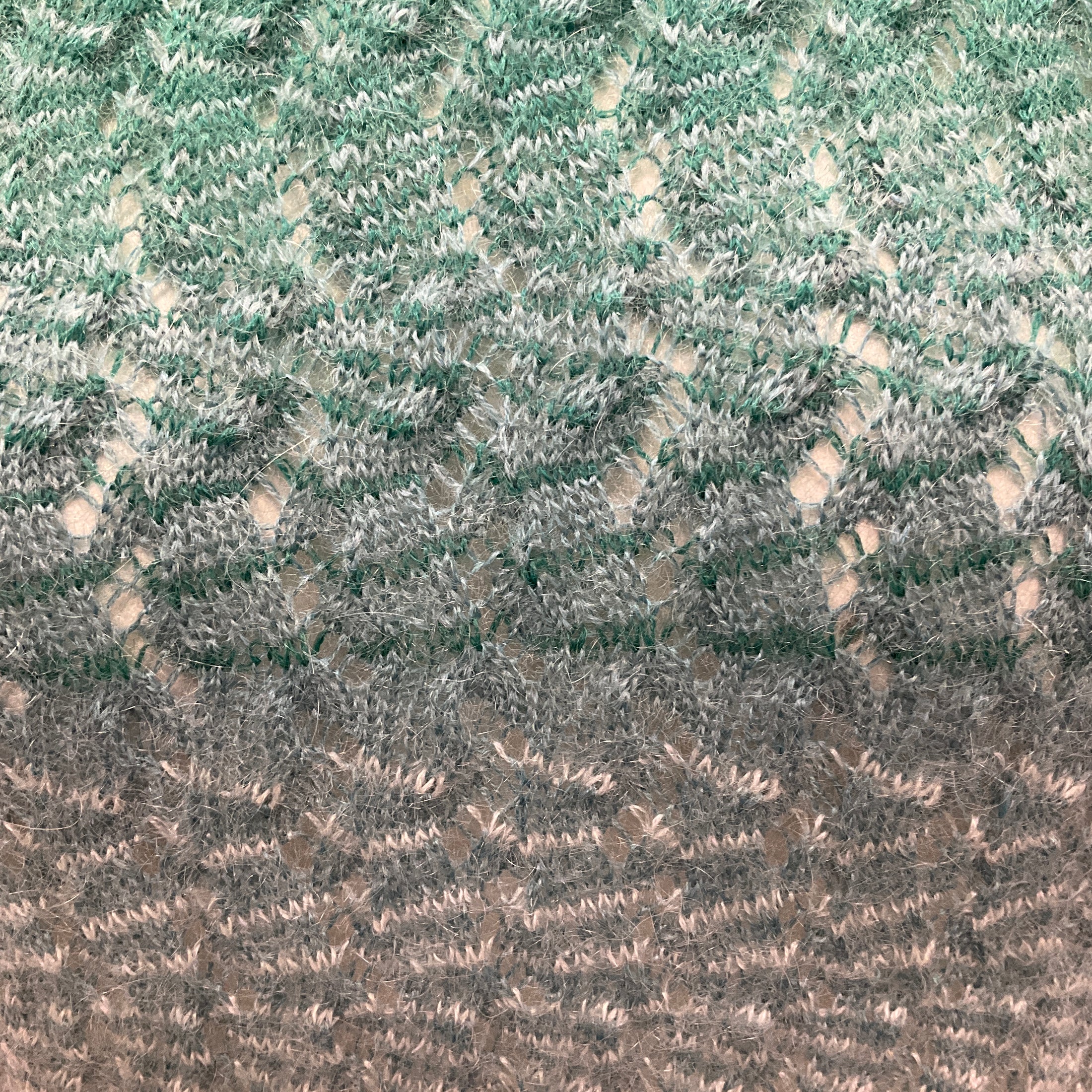 Missoni Green Multi Sleeveless Mohair Knit Dress