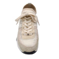 Load image into Gallery viewer, Chanel Ivory CC Logo Suede Leather Trimmed Knit Sneakers
