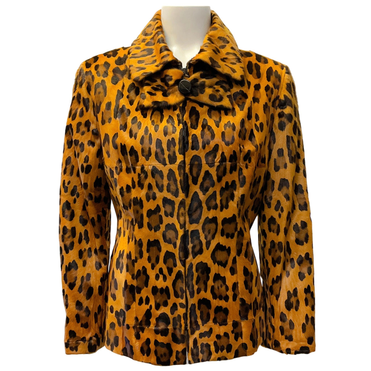 Valentino Roma Brown Leopard Pony Jacket
