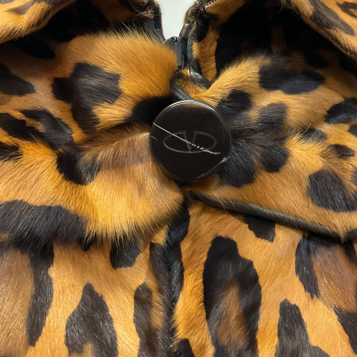Valentino Roma Brown Leopard Pony Jacket