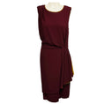 Load image into Gallery viewer, Fendi Burgundy / Olive Draped Sleeveless Crepe Midi Dress
