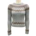 Load image into Gallery viewer, Valentino Light Blue Metallic Knit Fairisle Sweater
