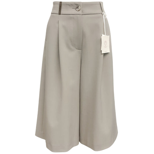 Peserico Taupe Wool Bermuda Culottes
