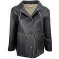 Load image into Gallery viewer, Marni Navy Blue Leather Jacket
