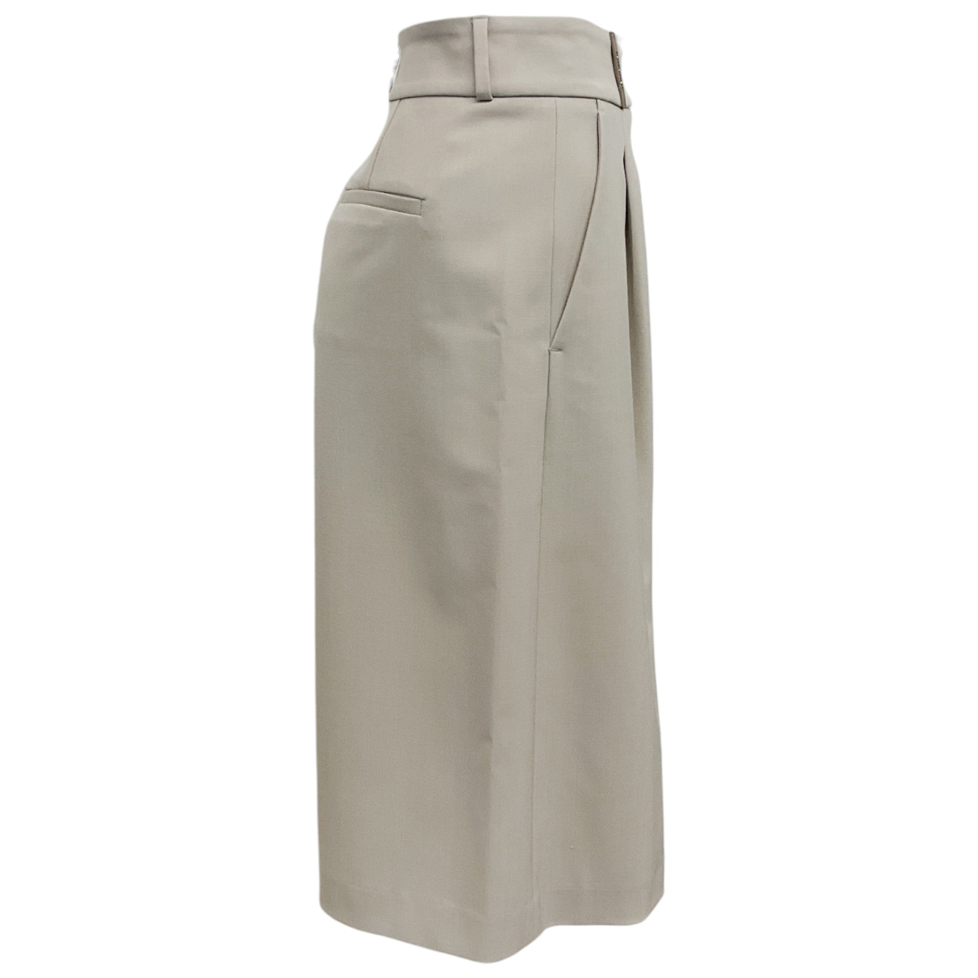 Peserico Taupe Wool Bermuda Culottes