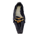 Load image into Gallery viewer, Bottega Veneta Black / Gold Hardware Low Heel Patent Leather Madame Pumps
