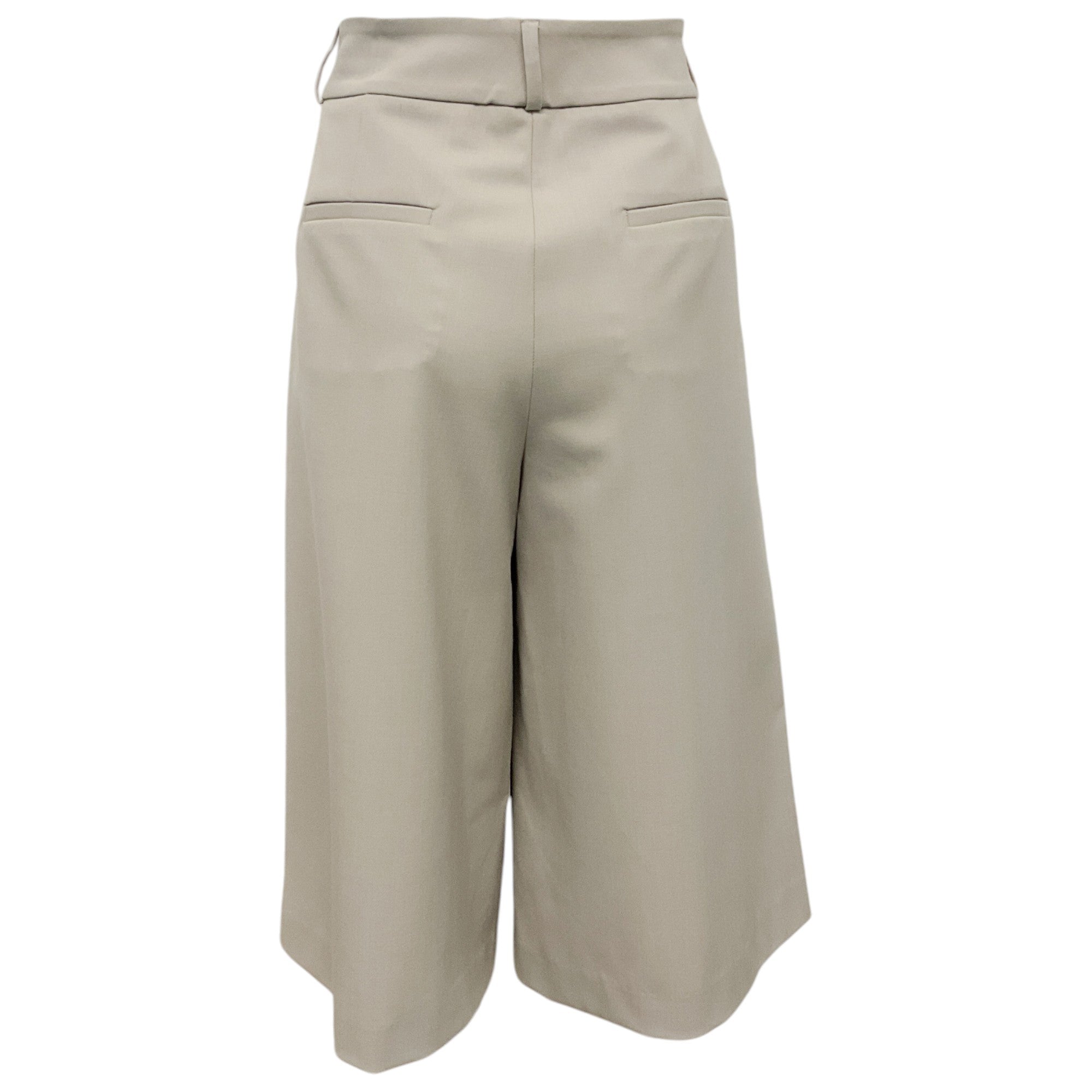Peserico Taupe Wool Bermuda Culottes