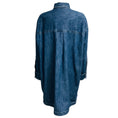 Load image into Gallery viewer, Valentino Blue Kaftan Denim Mini Dress with Gold VLogo Detail

